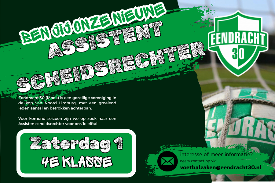 Vacature Assistent 1e elftal