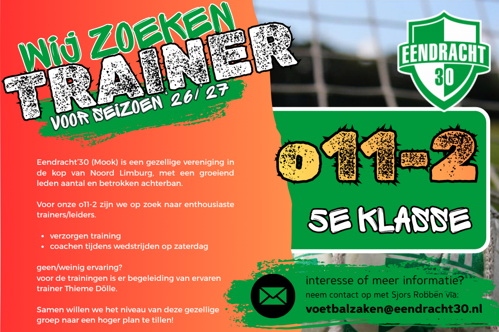 Vacatures Trainer/Leider o11-2
